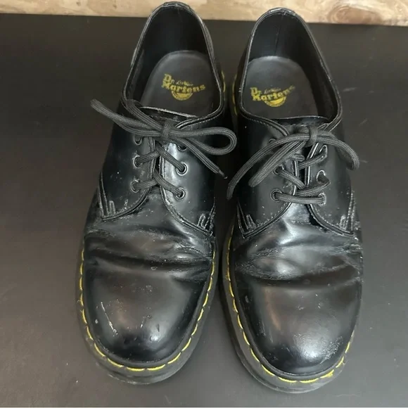 Dr.‎ Doc Martens 1461 Bex Black Leather Oxford Shoes US Men's 10 Chunky Combat - Picture 5 of 12